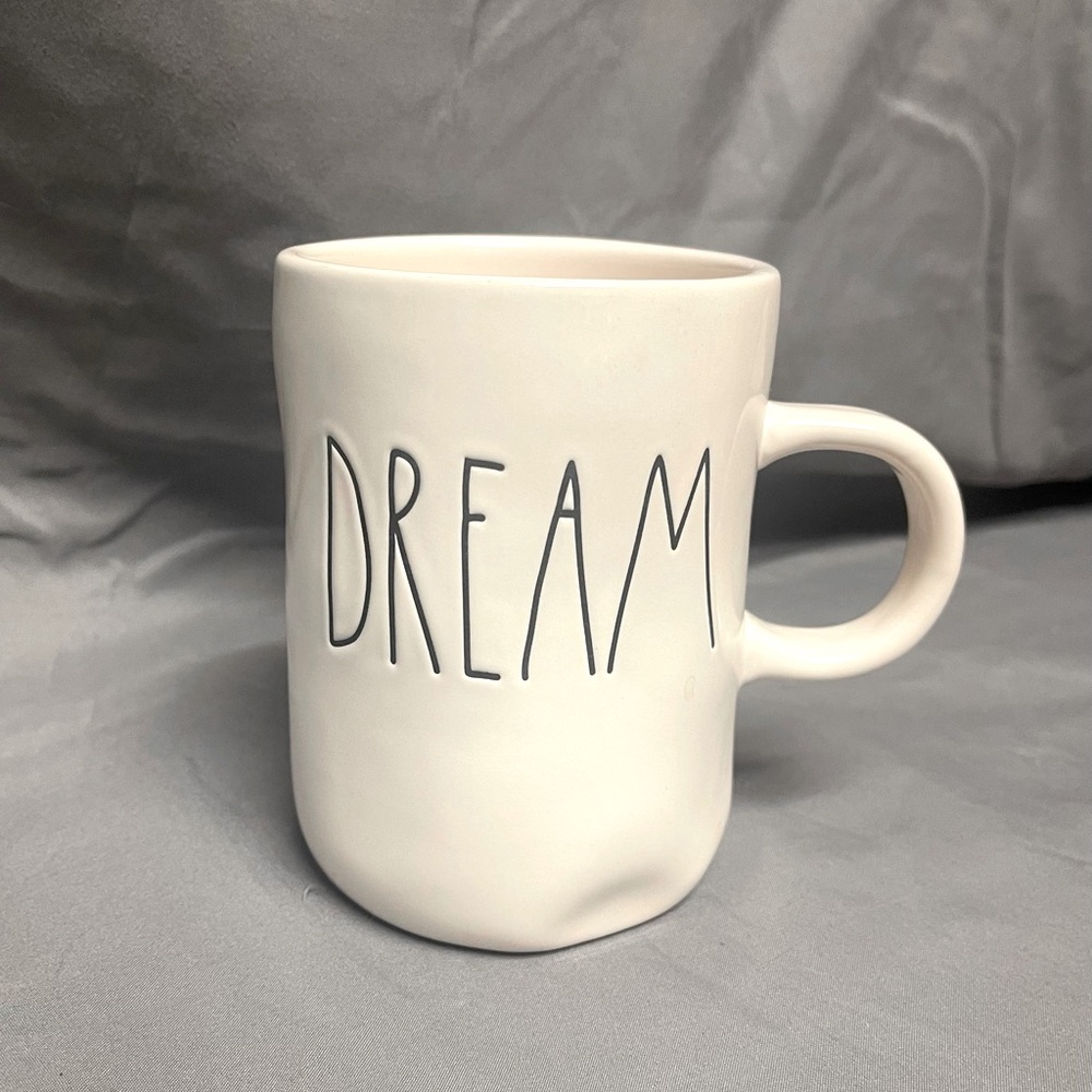 Rae Dunn Dream Tea Coffee Mug Cup Artisan Ceramic Ivory White